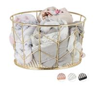 2x cestino porta oggetti dorato contenitore decorativo contenitore salvaspazio