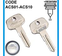 2x CHIAVE DI RICAMBIO PER ACS BRINK THULE GANCIO TRAINO CODICE ACS01 - ACS10