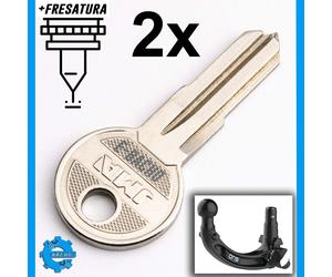 2x CHIAVE DI RICAMBIO PER ORIS ACPS TESLA GANCIO TRAINO NUMERO CODICE N001-N250