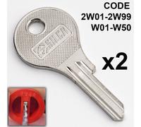 2x CHIAVE DI RICAMBIO PER Westfalia GANCIO TRAINO AHK AHV W01-W50 2W01-2W50