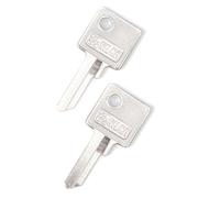 2x Chiave di ricambio serratura ufficio Meroni KingGates - taglio a codice | Codici 1-975 | Compatibile serrature Meroni, KingGates e Bulo | Schedari, scrivanie, armadietti | Senza chiave originale