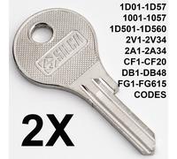 2x CHIAVE PER BRINK THULE GANCIO TRAINO CASSETTA POSTALE 2V1-2V34 CF1-CF20