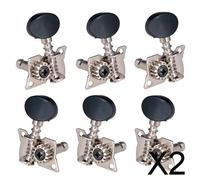 2x Chitarra Aperta 3R3L Bottone Total Key Tuners Head Acoustic Guitar