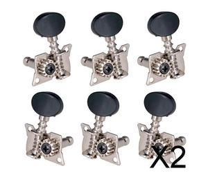 2x Chitarra Aperta 3R3L Bottone Total Key Tuners Head Acoustic Guitar
