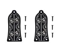 2X Chitarra Truss Rod Cover GR34 Truss Rod Shape Case per Chitarra Elettrica (Nero)