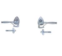 2x Chiusura Sponda Con Leva Angolare Molla Per Rimorchio Gr. 1