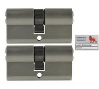 2x Cilindro a Profilo 60mm 30/30 5x Chiave Lucchetto con Uguali Codice Carta