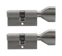 2X Cilindro Knauf 60Mm 30/30 +10 Chiave Cilindro Serratura Insieme