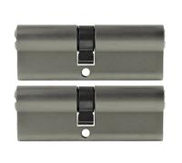 2X Cilindro Profilo 85Mm 40/45 Not + Pericolo 10 Chiavi Insieme Serratura