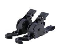 2x cinghie di imbracatura automatiche autoretraenti con ganci a S in un set di cinghie a cricchetto I lunghe 3,65m, larghe 25mm, LC 340 daN I cinghie di imbracatura con riavvolgitore automatico