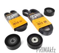 2x Cinghie Scanalate Conti + Rotolo di Chuck + Puleggia per BMW E46 E39 E38 X5