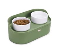 2x Ciotole Cani Gatti Supporto Antispruzzo - Ciotola Rialzata - Contenitore Cibo
