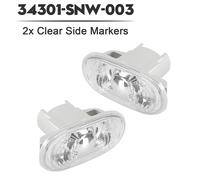 2x Clear Side Markers 34301-SNW-003 per Honda Civic Type R FD2 2006-2011