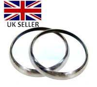 2x Clip Snap Push On Cornici Fari Cromate da 7" MGB GT Anelli Fissaggi