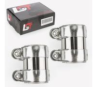 2X Collegamento Doppia Fascetta Scarico Ø 60X95 Mm Per VW Arteon Passat Phaeton