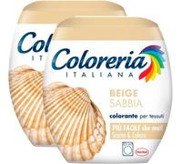 2X Coloreria Italiana Colorante per Tessuti per Lavatrice Colore Beige Sabbia Ra
