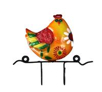 2x Commercio Equo Solidale Fatto a Mano Addio / Pollo Metallo Parete Doppia