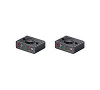 2X Commutatore Audio Bidirezionale Stereo RCA da 3,5 mm 1 In 2 Uscite o 2 In 1 Uscita 3,5 mm 2RCA Commutatore Audio con Pulsante Mute