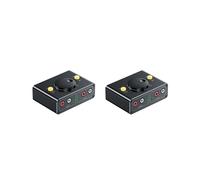 2X Commutatore Audio da 3,5 mm A 2 RCA Commutatore Bidirezionale 1 In 2 Uscite o 2 In 1 Uscita Doppio Commutatore Splitter da RCA A 3,5 mm