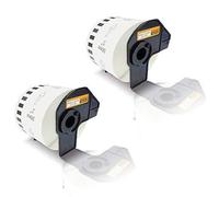 2x Compatibile Etiketten-Rollen per Brother P-Touch DK-22223 P-Touch Ql 580 Serie Ql 650TD Ql 700 Ql 710W Ql 720NW DK22223 50mm 30,48 M Infinite Etichette Indirizzo Label Ufficio Serie