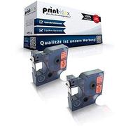 2x Compatibile Nastri Scrittura per Dymo D1 45017 Labelmanager200 Labelmanager210D Labelmanager220P Labelmanager260P S0720540 12 mm x 7m Farb Cassetta Nero-Rosso - Colore Quantum Serie