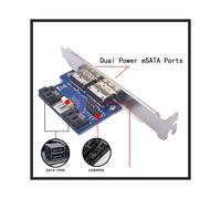 2X Computer Desktop Dual Port per Alimentazione ESATA ESATAp 9Pin To USB 2.0 Converter Expansion Scheda Staffa Posteriore