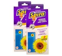 2x Confezione Da 2 Vetrofanie a GIRASOLI Anti-Mosche WINDOW STICKERS AND STRIPS, Efficace Per Quattro Mesi. Le Mosche Non Rimangono Attaccate, Le Attrae e Le Elimina Efficacemente