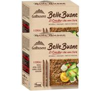 2X Confezione Per Galbusera Belle Buone Cracker ai 5 Cereali Segale, Avena, Farro, Quinoa e Grano Saraceno 200g