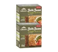 2X Confezione Per Galbusera BelleBuone Crackers Integrale di Sesamo e Mais con Olio Extra Vergine D'Oliva 200g [2 Confezioni]