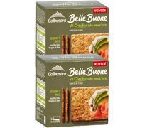 2X Confezione Per Galbusera BelleBuone Crackers Integrale di Sesamo e Mais con Olio Extra Vergine D'Oliva 200g [2 Confezioni]