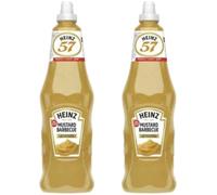 2X Confezione Per Heinz mustard Barbecue, 2 flaconI da 1 litro, Heinz Mustard Barbecue Salsa 57, Flacone da 1 Litro