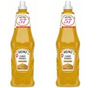 2X Confezione Per Heinz Salsa Curry Mango, 2 Bottiglie Squeeze da 1 Litro, 2x1lt