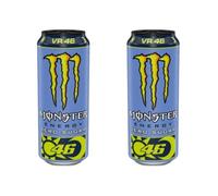 2X Confezione Per Monster Energy VR46 Zero Sugar Valentino Rossi 500ml, 2x500ml