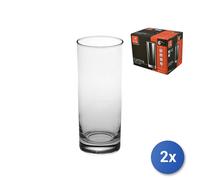 2x Confezioni 6 Bicchieri In Vetro Cortina Cool cl 40 B6 Trasparente Bormioli