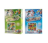 2X Confezioni per assortimento CRISPO Confetti Bombonierere Nembo Lenticchie e mini lenticchie Tipo Smarties Assortiti - 2000 g