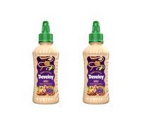 2X Confezioni Per Develey Salsa Aioli con Sesamo 225 ml | Salsa Cremosa con Sesamo Tostato | Ideale per Falafel, Hummus, Verdure, Riso e Panini | Bottiglia con Tappo Dosatore