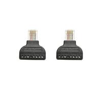 2X Connettore Adattatore Terminale RJ45 A 8 Pin Blocco Terminale A Vite con Testa In Cristallo di Rete 8P8C