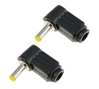 2x Connettore DC Maschio Angolo Retto a L 1.7mm x 4.8mm HP Compaq Nero