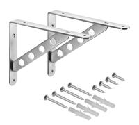 2x Console Muro Scaffale Guardaroba Parete Console 250x195 MM Argento