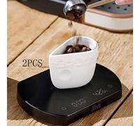 2x contenitore per pesare i chicchi di caffè per la caffetteria del