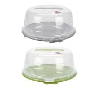 2x Contenitore Torta Tondo Coperchio & Impugnatura 33 X 16 CM Copertura