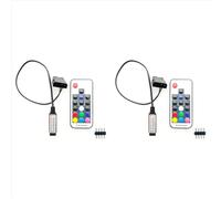 2X Controller per effetti di illuminazione per ventole del computer, controllo remoto/cavo per ventole RGB da 5 V a 3 pin/12 V a 4 pin