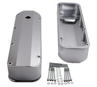 2x Coperchi bilancieri valvole a camma in alluminio con bulloni per Ford V8 BBF 429 460 Big Block