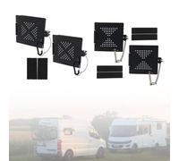 2X Copertura Per Cap End Di Paraurti RV Nera Per Camper RV Esterno