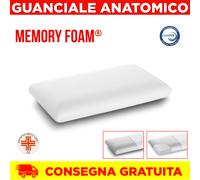 2x Coppia Cuscini traspirante Guanciale Memory Foam Saponetta Antirussamento