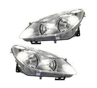 2x Coppia Fari Fanali Anteriori per Opel Corsa 2006-2010 Parabola Cromata