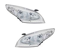 2x Coppia Fari Fanali Anteriori per Renault Megane 2008-2012 Parabola Cromata