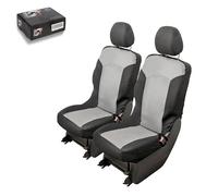 2x Coprisedili Ant. Set Universale Nero Grigio Lavabile 110x50 CM Coprisedili