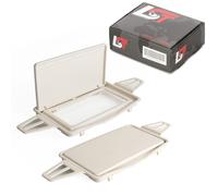 2x Cornice Dello Specchio Supporto Coperchio Parasole Beige Chiaro per
