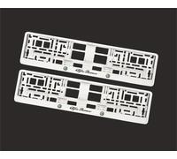 2x Cornice Portatarga Bianco Europeo Surround per appassionati Alfa Romeo